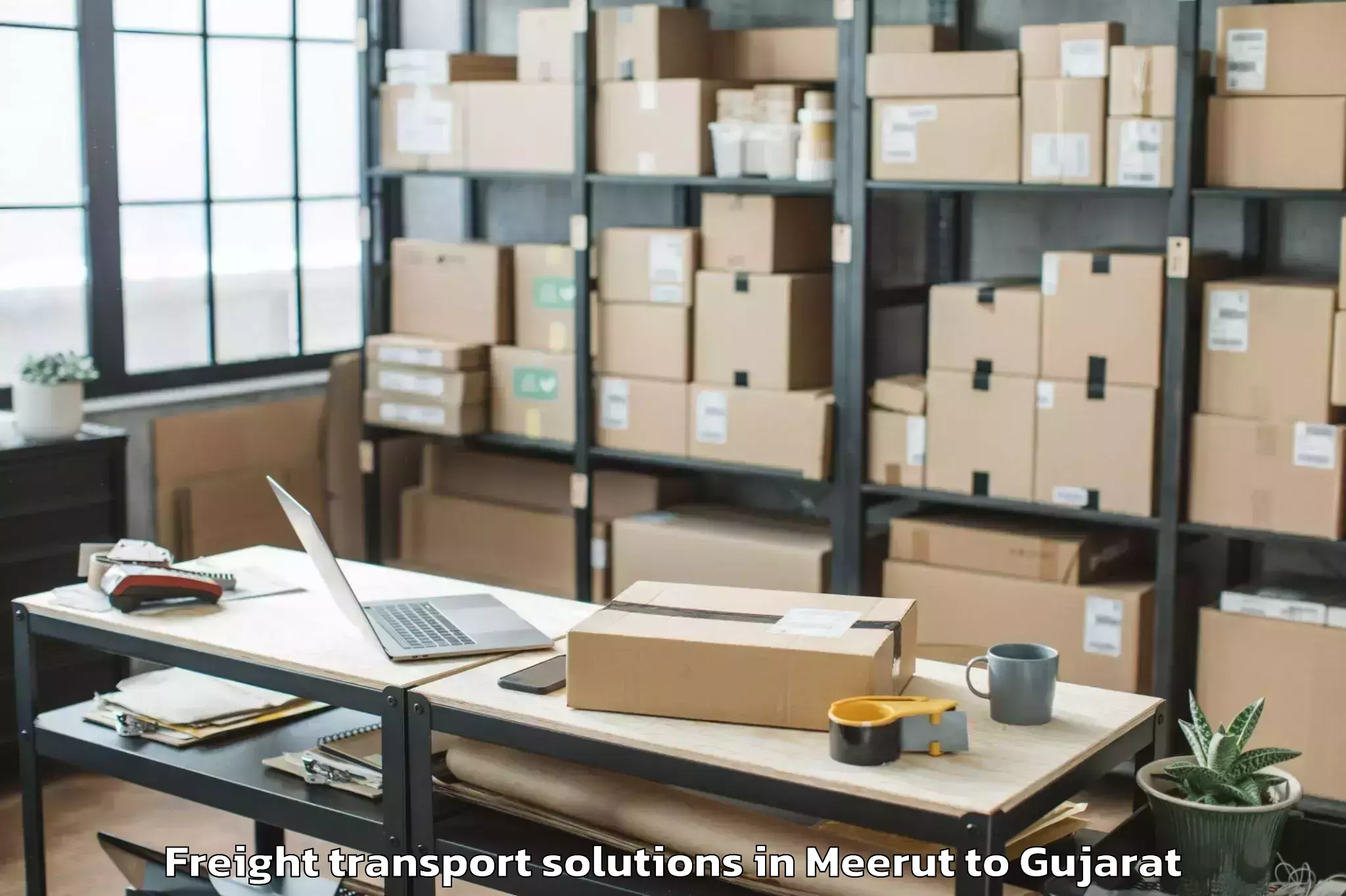 Hassle-Free Meerut to Khambhalia Freight Transport Solutions